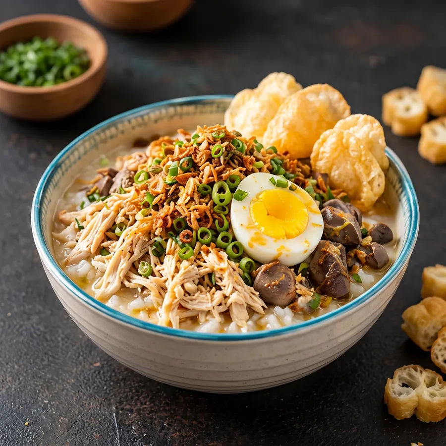 Semangkuk bubur ayam spesial Pak Usup